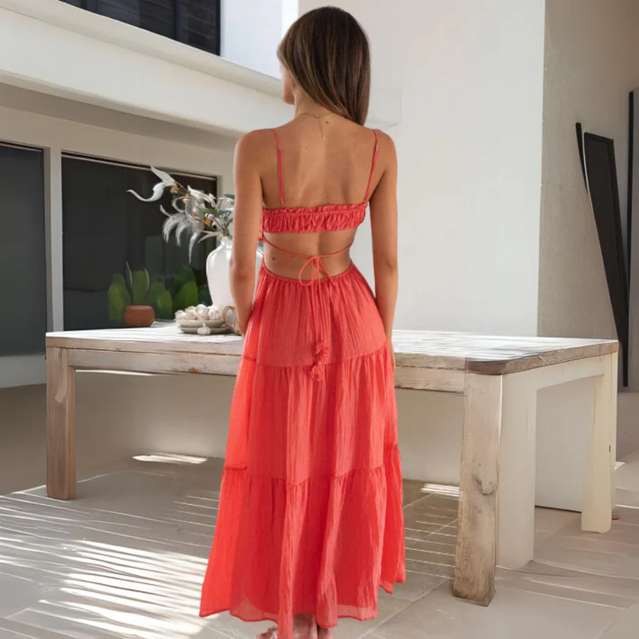 Sophie® | Elegant Summer Midi Dress With Thin Straps