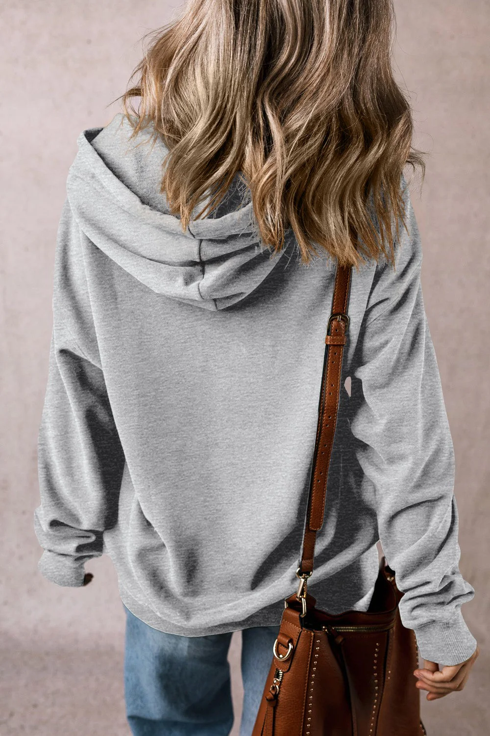 Stefanie | Long sleeve hoodie with drawstring and pockets - Image 8