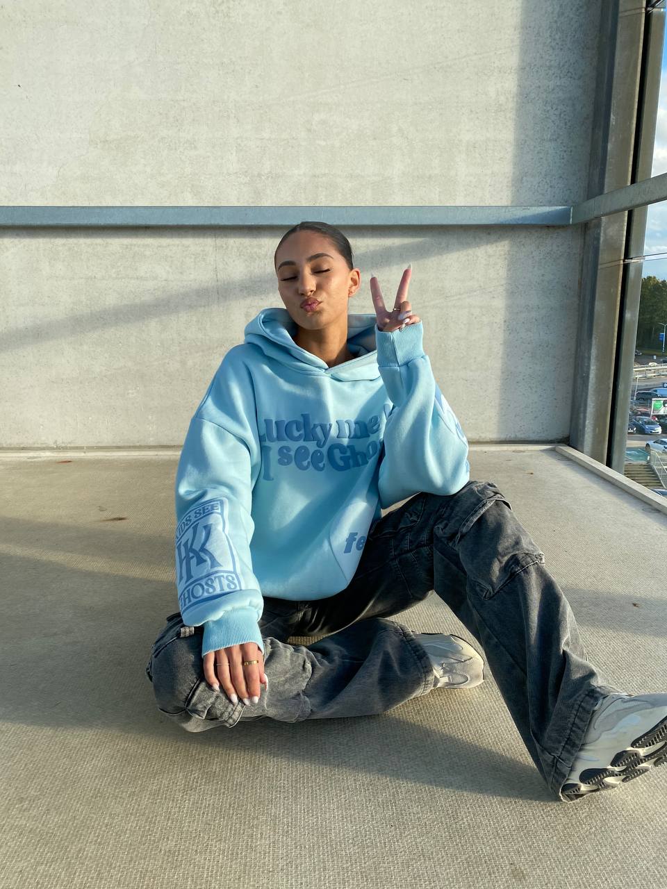 Stella® | BABY BLUE GHOST HOODIE IN PREMIUM QUALITY - Image 2