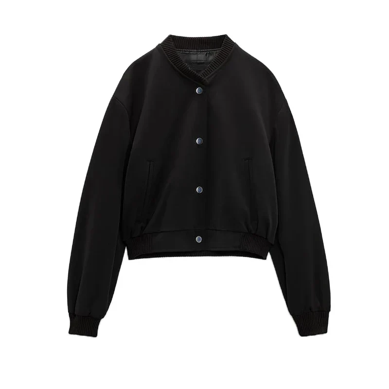 Stella | Bomber jacket with metal print buttons - Image 9