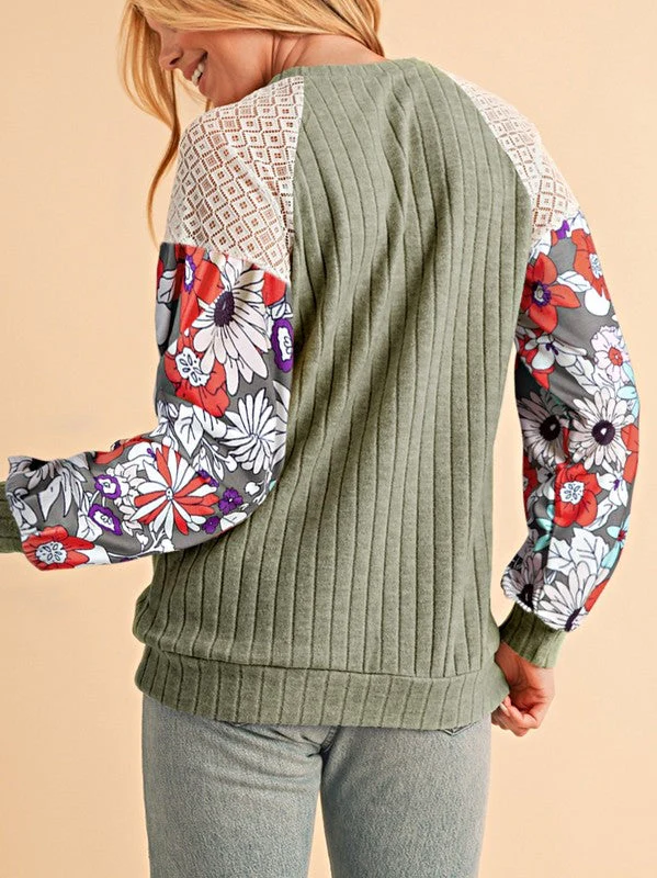 Stella | Cotton sweatshirt with stripes and dropped shoulders - Image 3