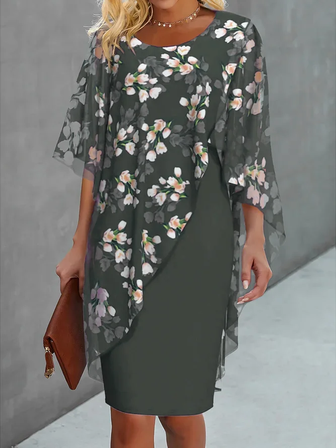 Susana® | Floral Chiffon Ladies' Dress - Image 3