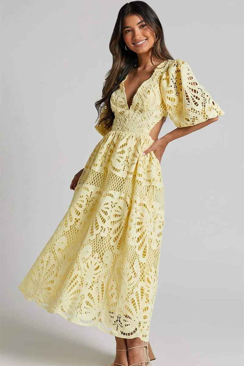 Susana® | Midi Dress With Cut-Outs And Lace Embroidery - Image 2