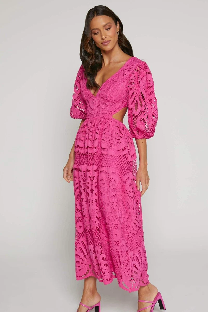 Susana® | Midi Dress With Cut-Outs And Lace Embroidery - Image 5