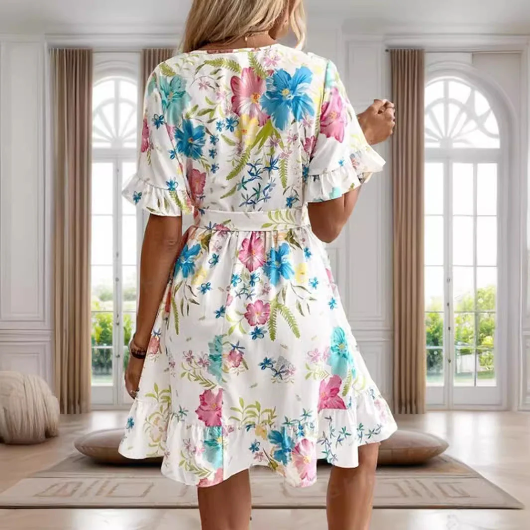 Susana® | Women'S Floral Dress With Ruffle Hem - Image 4
