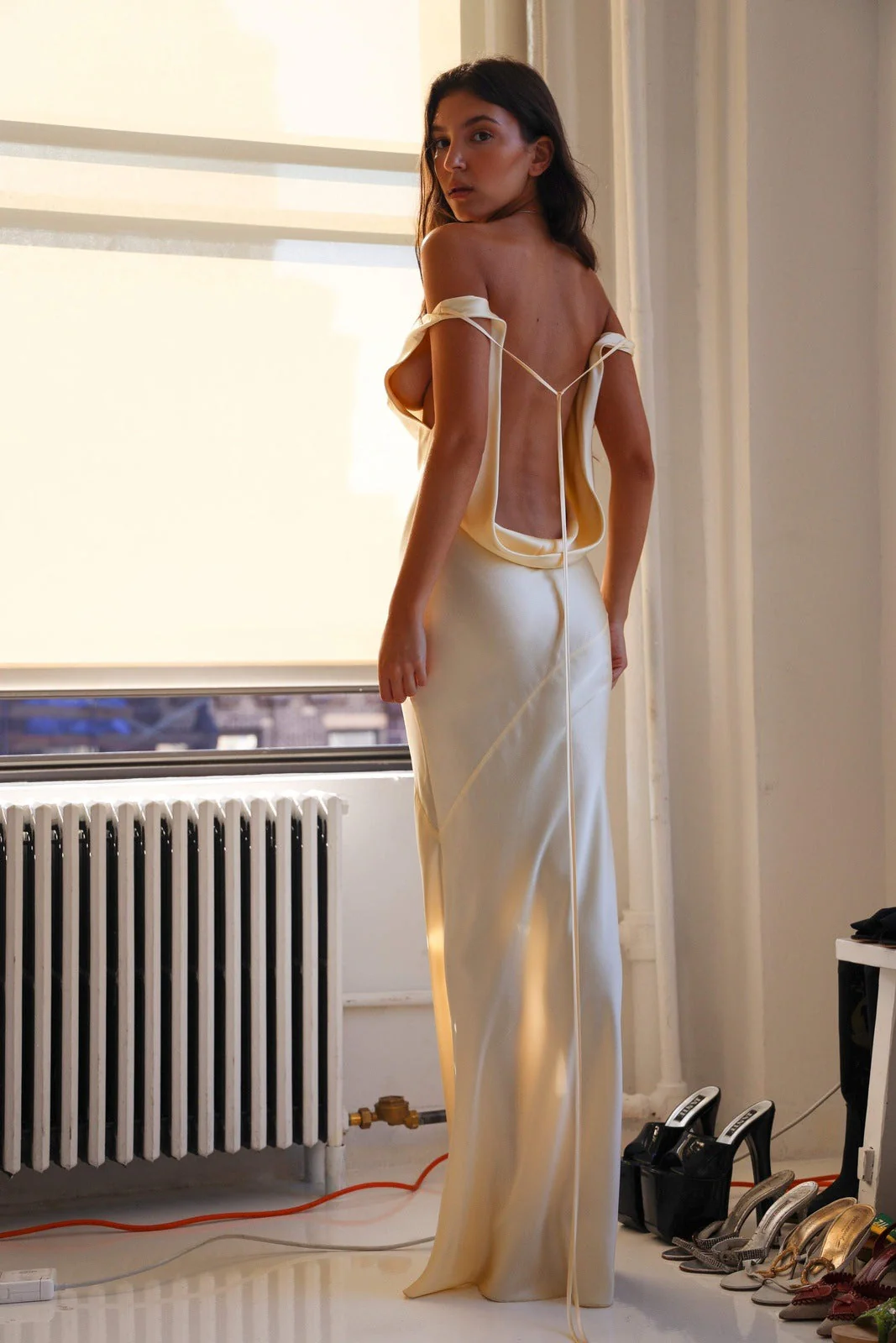 Tamara® | Cowlies Backless Satin Maxi Dress - Image 2