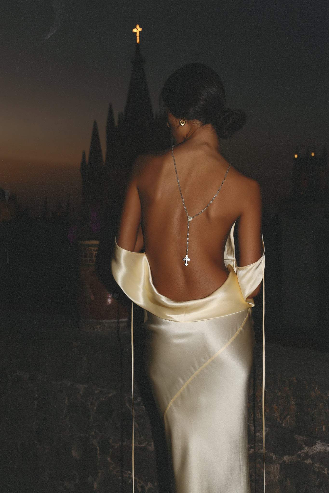 Tamara® | Cowlies Backless Satin Maxi Dress - Image 3
