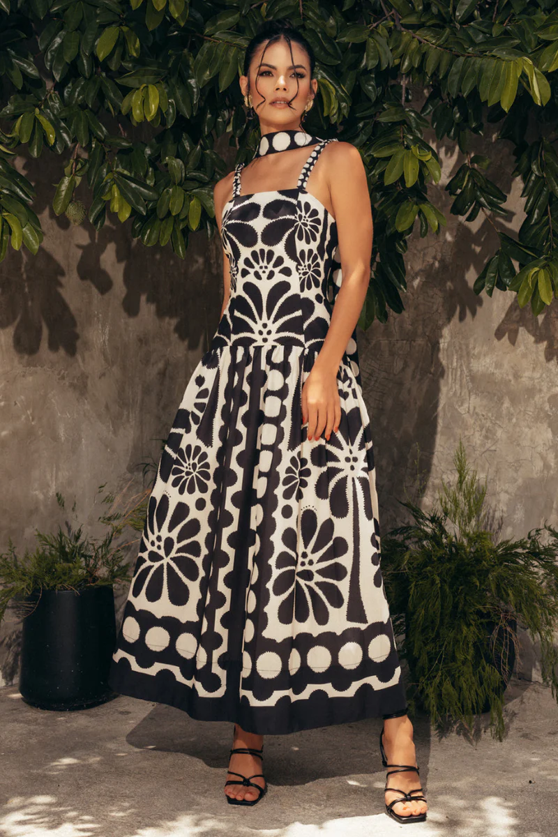Tamara® | Floral Spaghetti Maxi Dress In Black