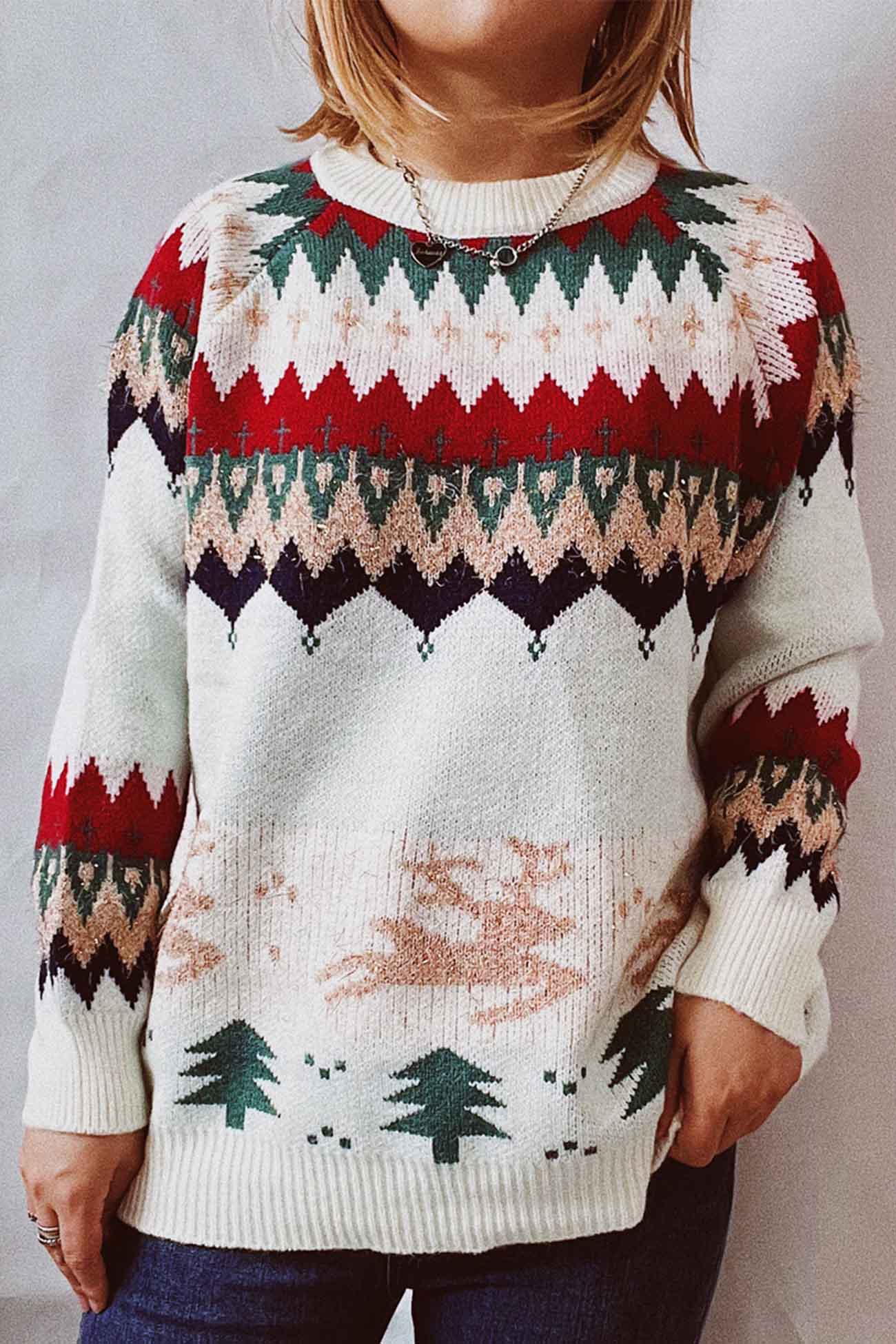 Tamara | Long-sleeved sweater with low shoulders and a round neckline - Image 5