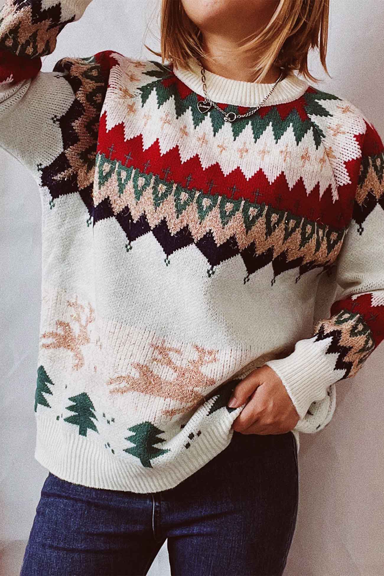 Tamara | Long-sleeved sweater with low shoulders and a round neckline - Image 6