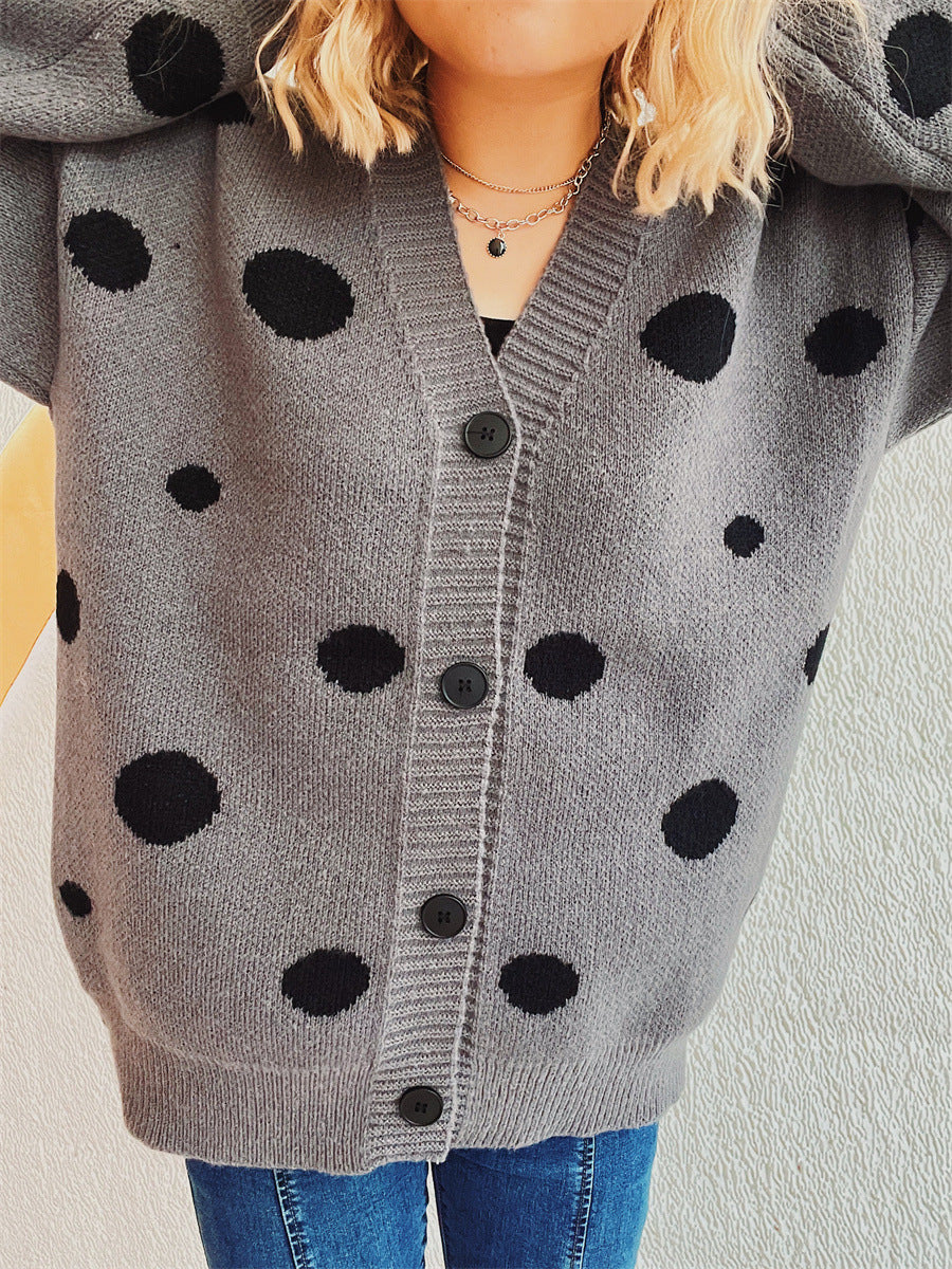 Tamara | Polka dot cardigan with buttons - Image 12