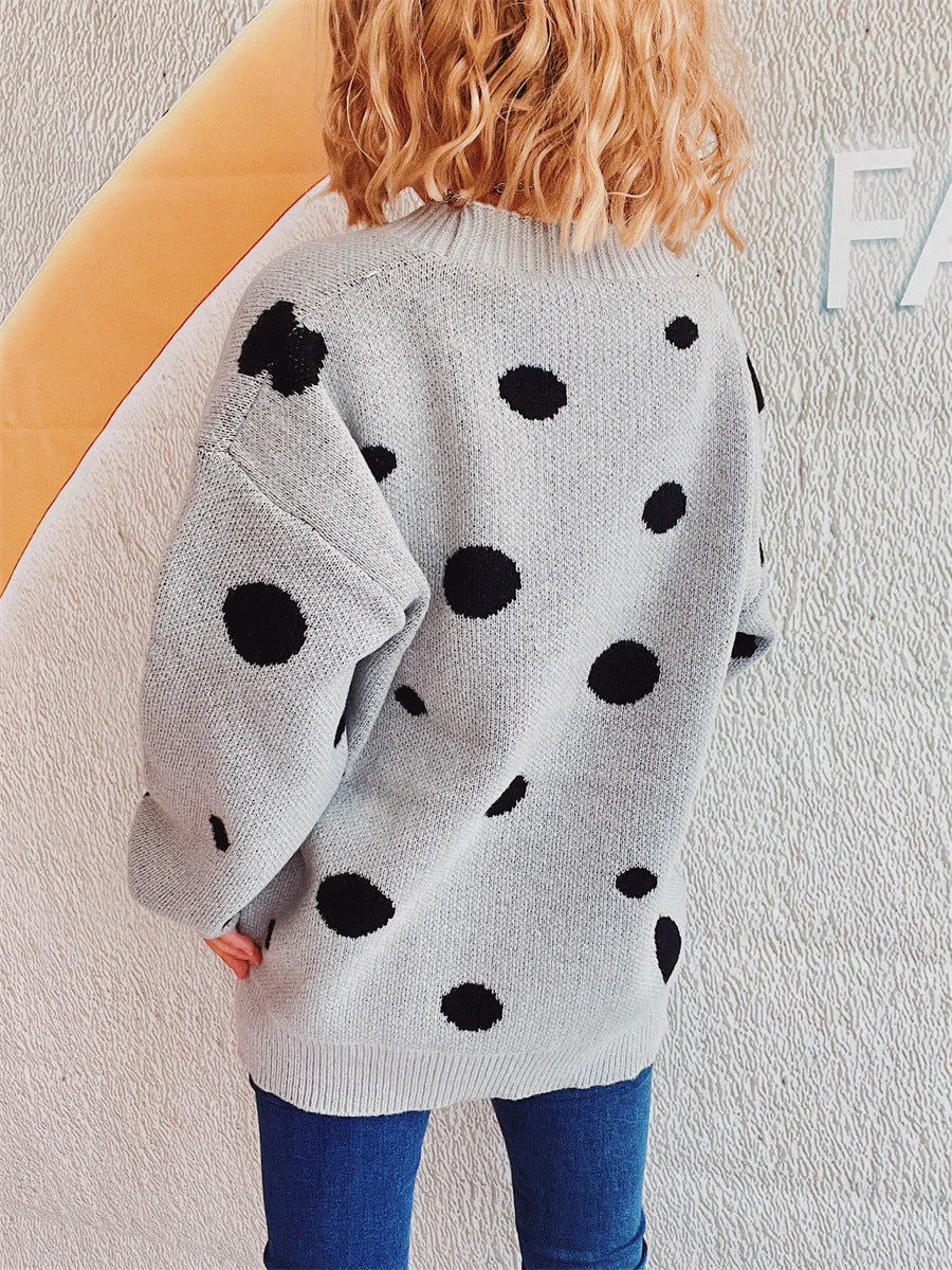 Tamara | Polka dot cardigan with buttons - Image 2