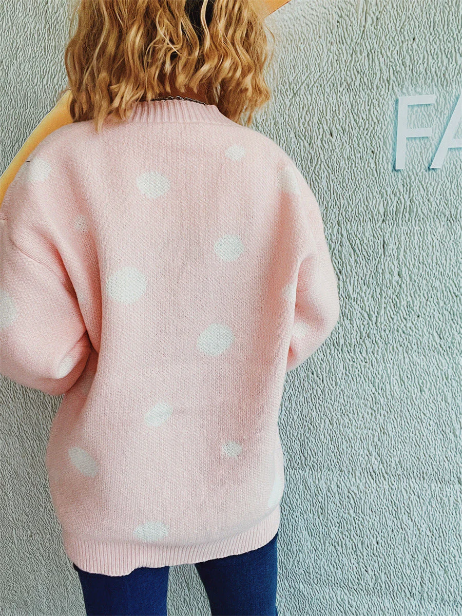 Tamara | Polka dot cardigan with buttons - Image 6