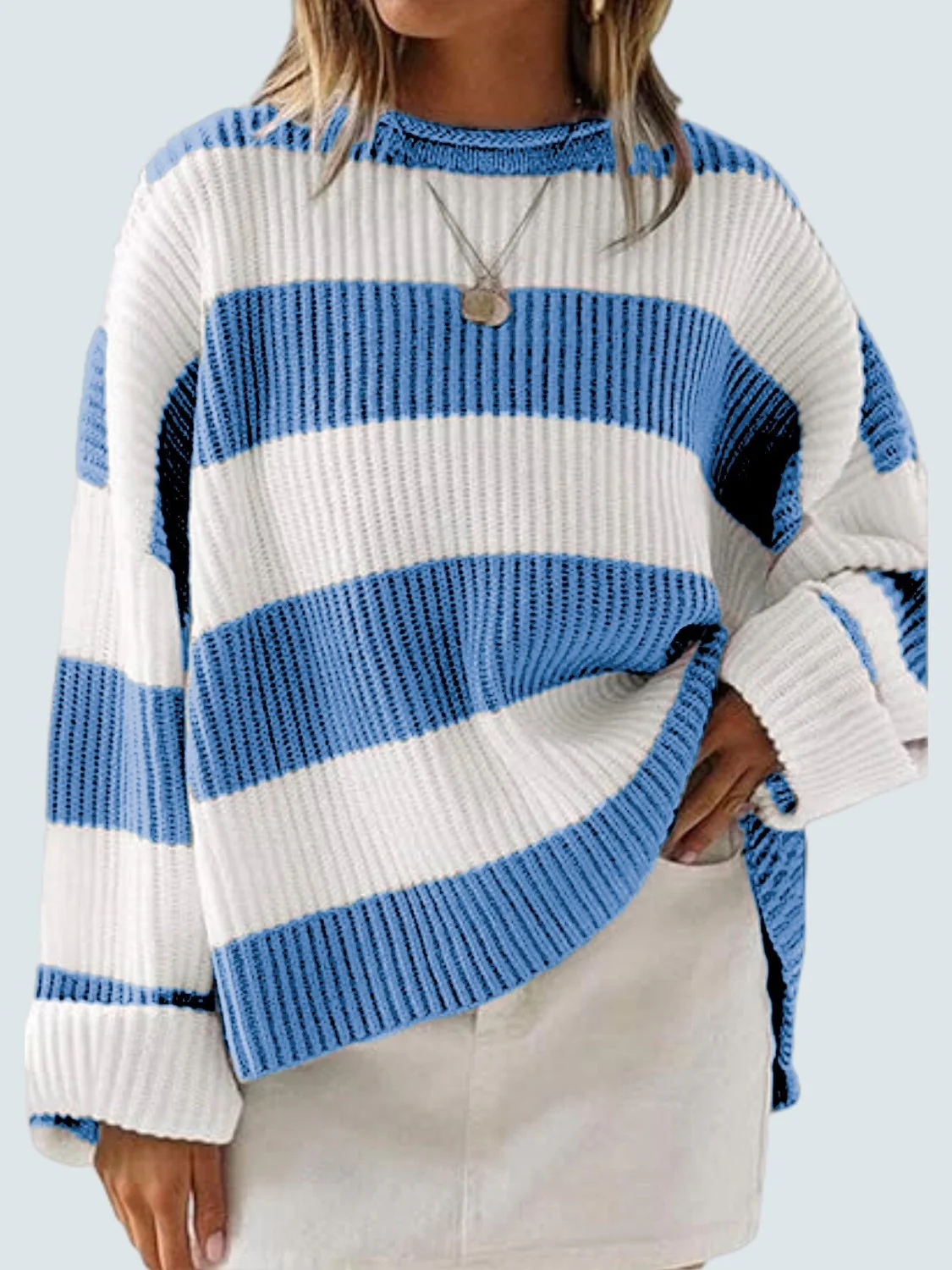 Tania | Crew neck sweater with long sleeves - Image 25