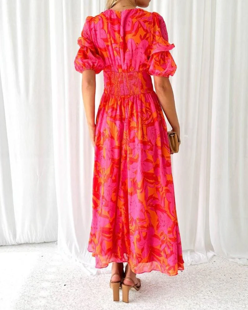 Tania® | Elegant Maxidress In Rot-Rosa - Image 3