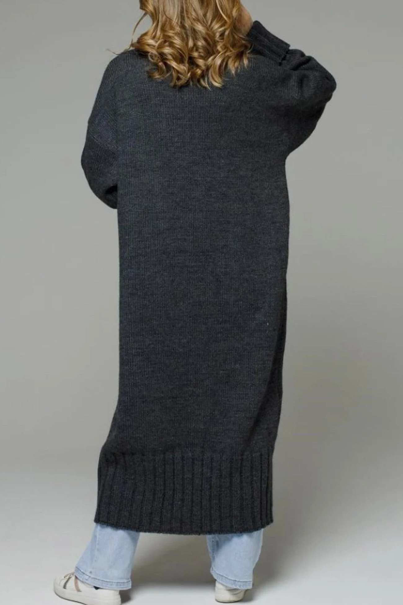 Tania | Long open front cardigan with pockets - Image 12