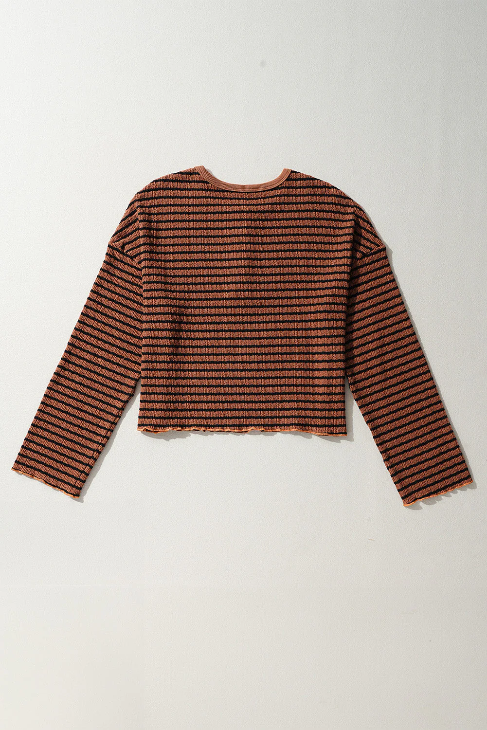 Tania | Striped long sleeve blouse with half buttons - Image 4