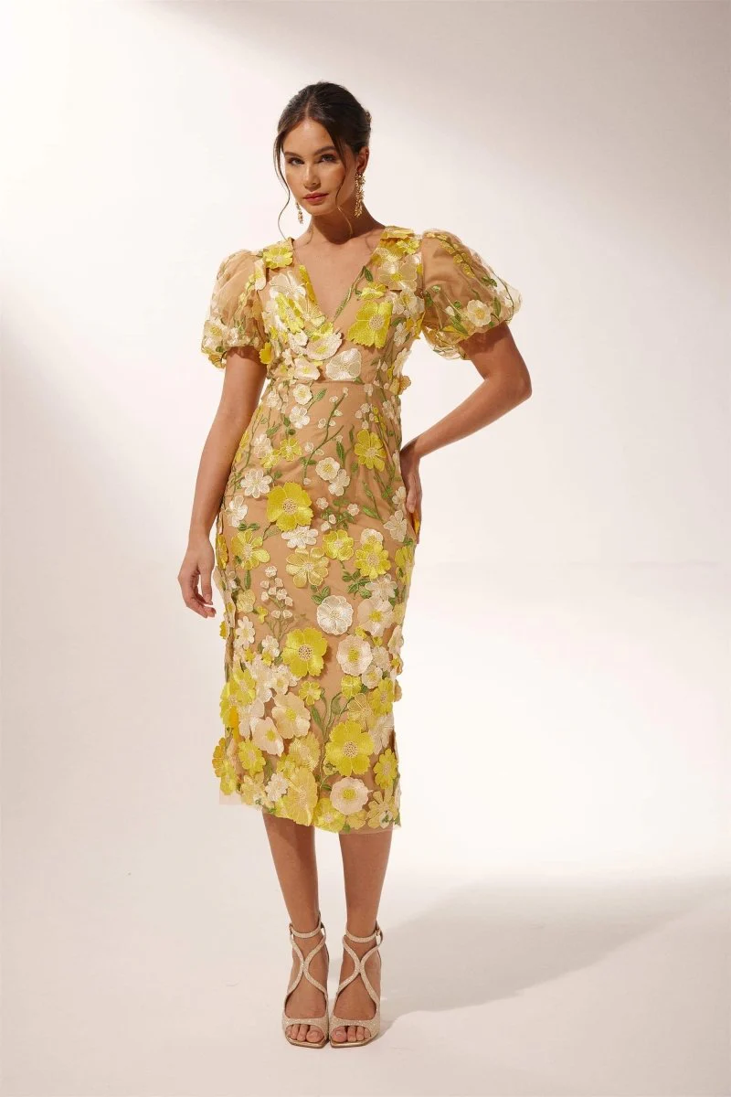 Tania® | V-Neck Floral Midi Dress - Image 6