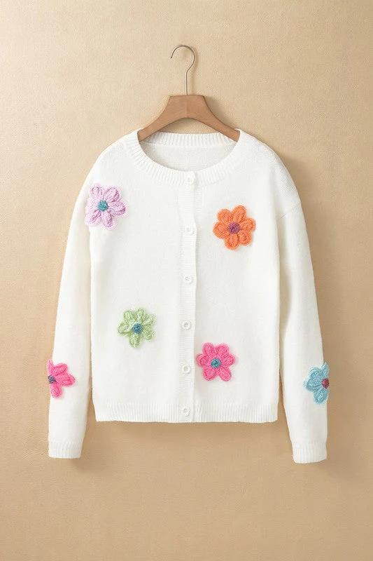 Tatiana | Cute cardigan with floral pattern and buttons - Image 11