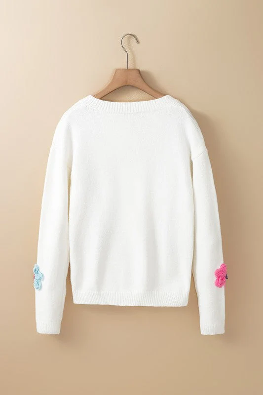 Tatiana | Cute cardigan with floral pattern and buttons - Image 12
