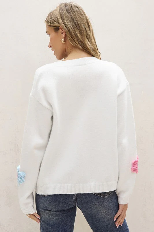 Tatiana | Cute cardigan with floral pattern and buttons - Image 18