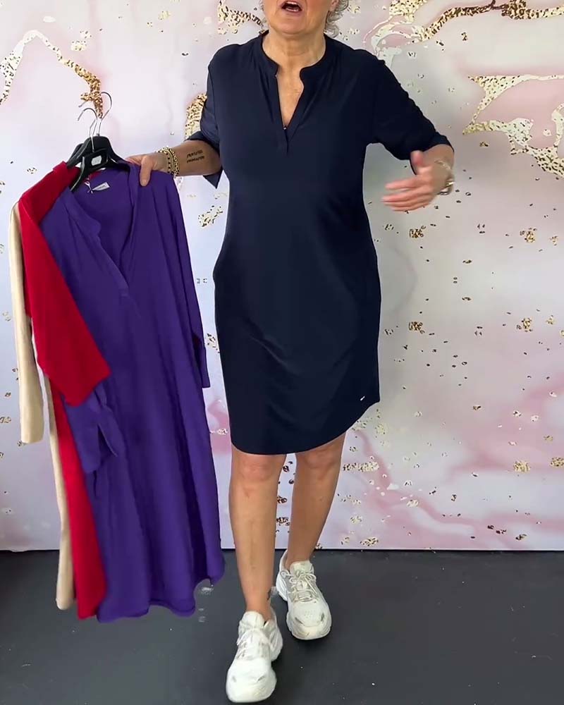 Tatiana® | Elegant V-Neck Dress - Image 4