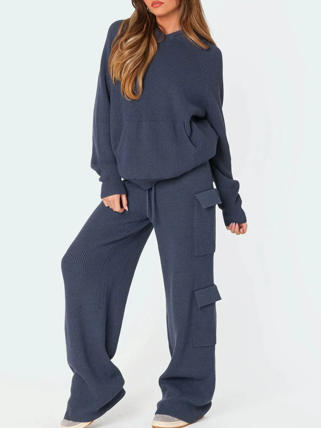 Tatjana | Long sleeve hoodie top and pants sweater set - Image 11