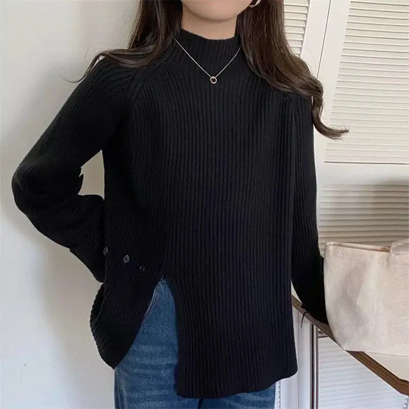 Teodora | Loose knit turtleneck sweater for women - Image 5