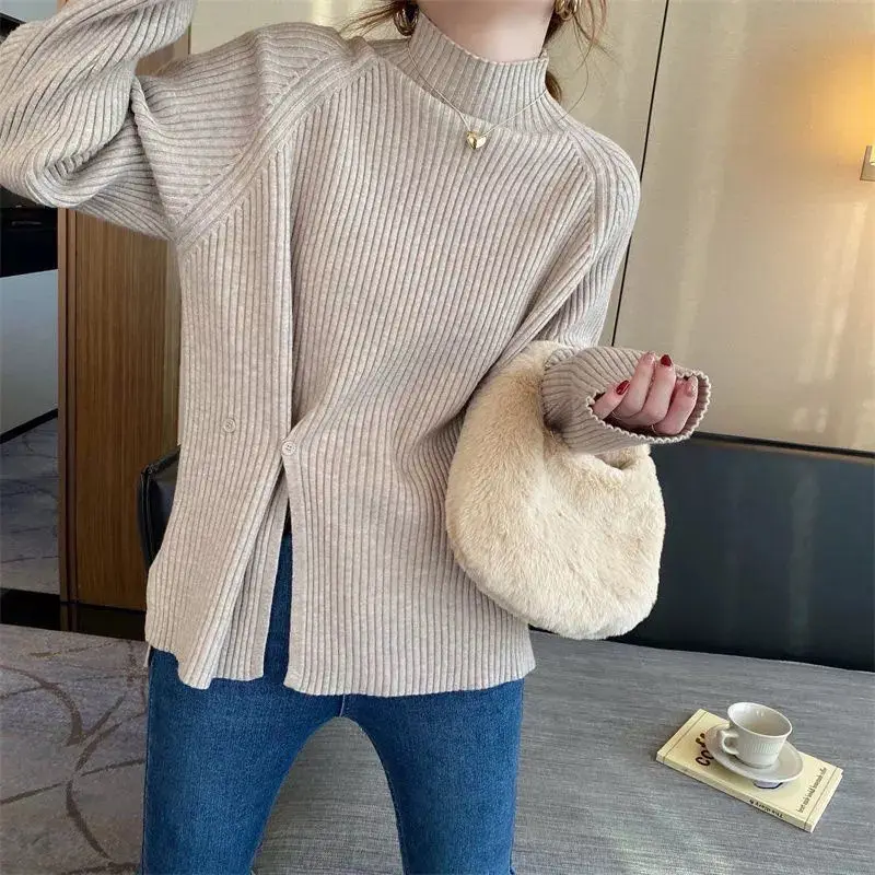 Teodora | Loose knit turtleneck sweater for women - Image 6
