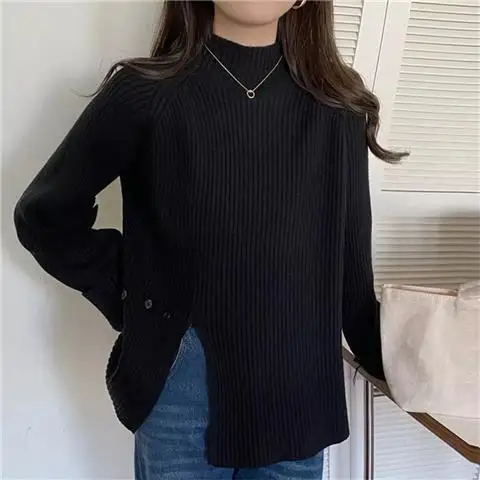 Teodora | Loose knit turtleneck sweater for women - Image 7