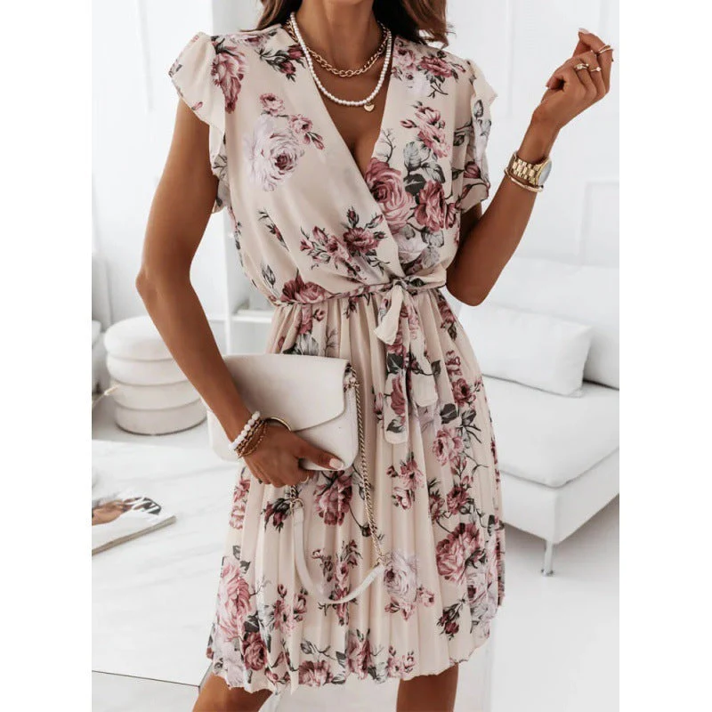 Teodora® | Women'S Floral Dress With Ruffle Hems - Image 3