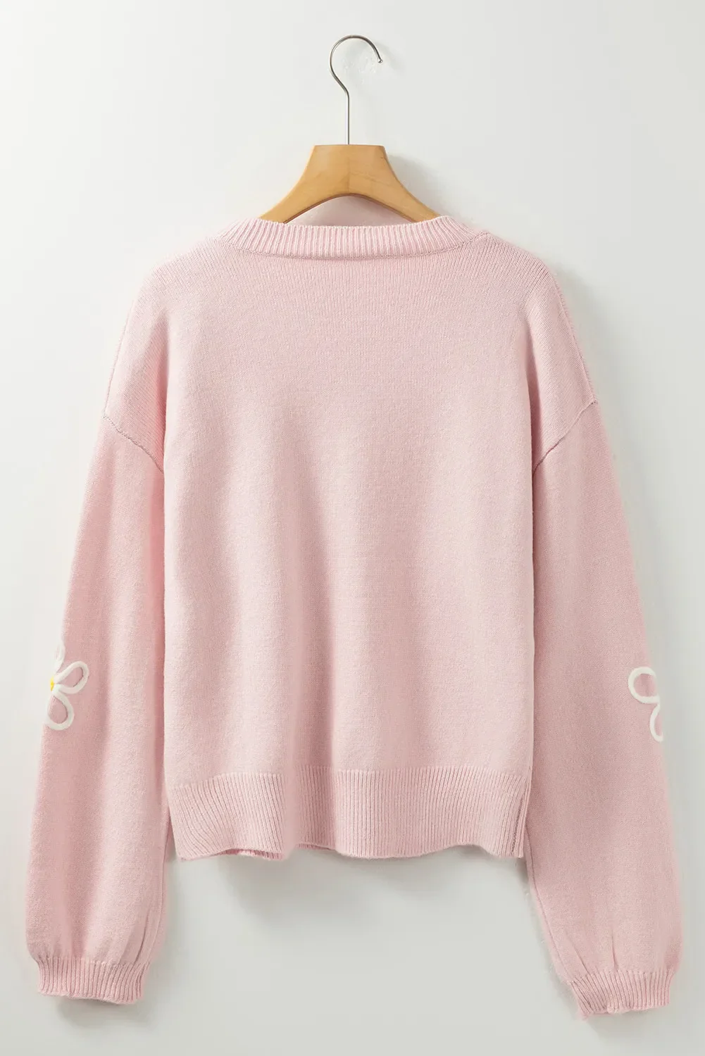 Teresa | Floral sweater with a crew neck and dropped shoulders - Image 6