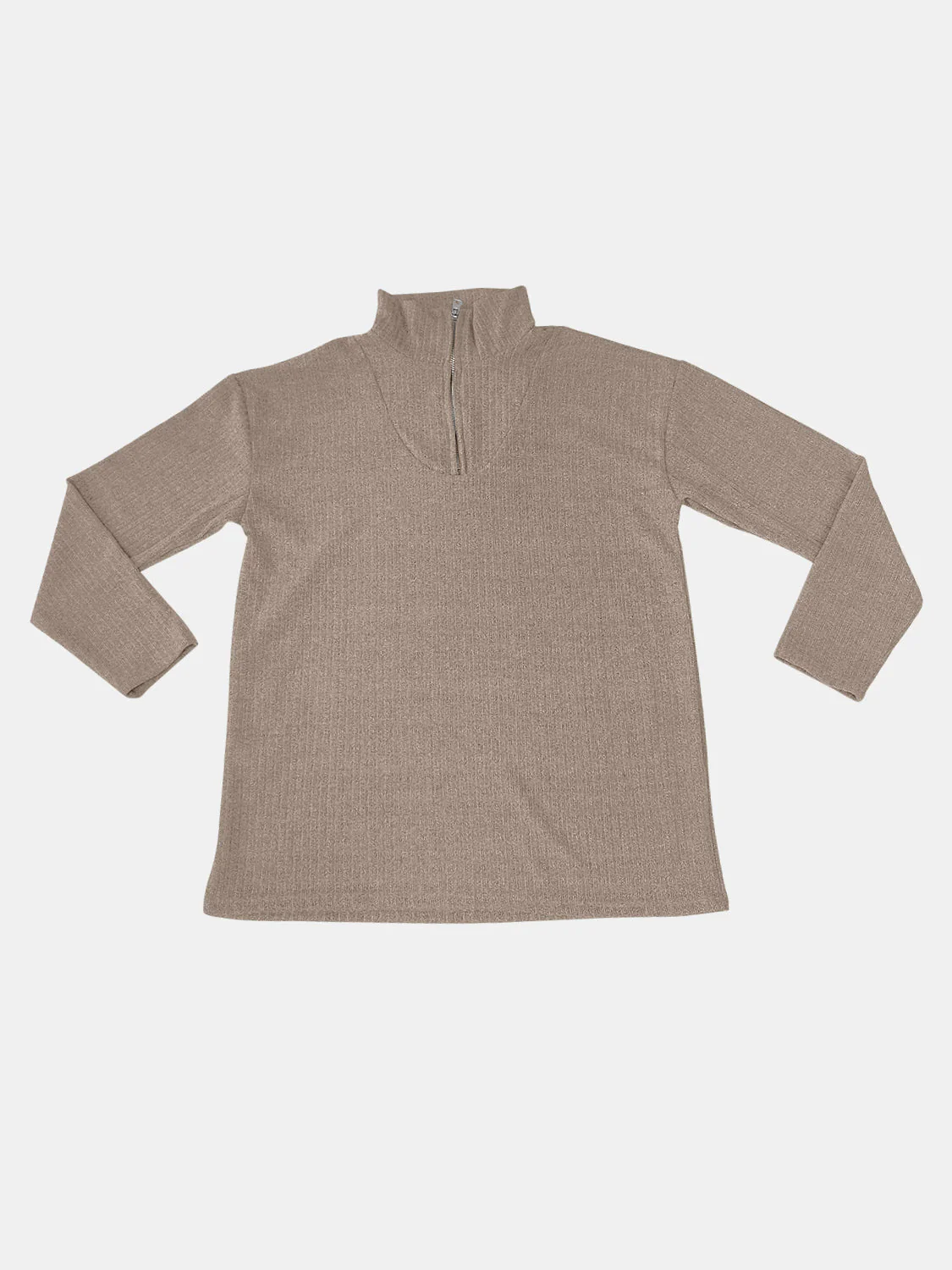 Teresa | Full size quarter zip long sleeve top - Image 14