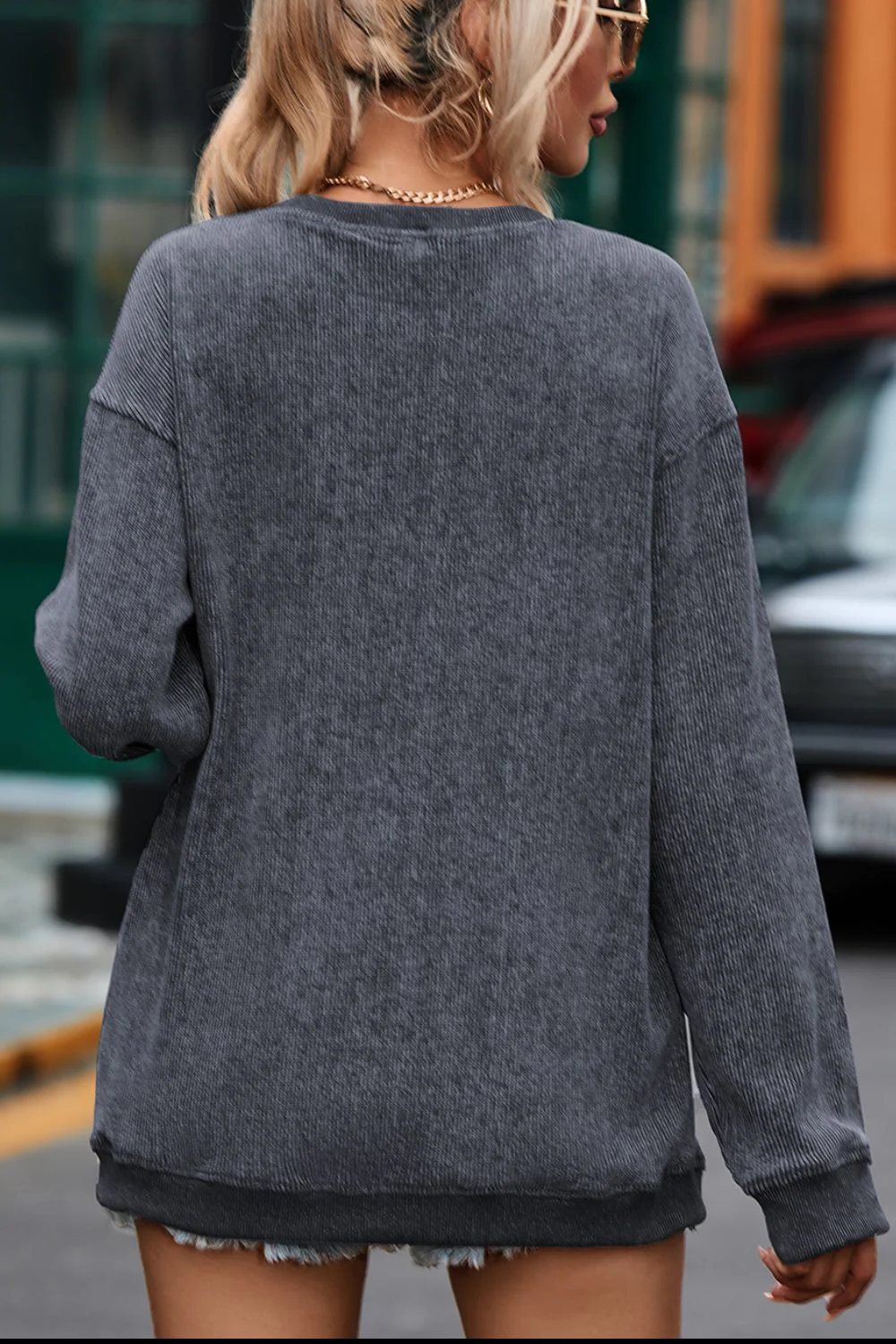 Teresa | Glittery long-sleeved Ghost crewneck sweatshirt - Image 2