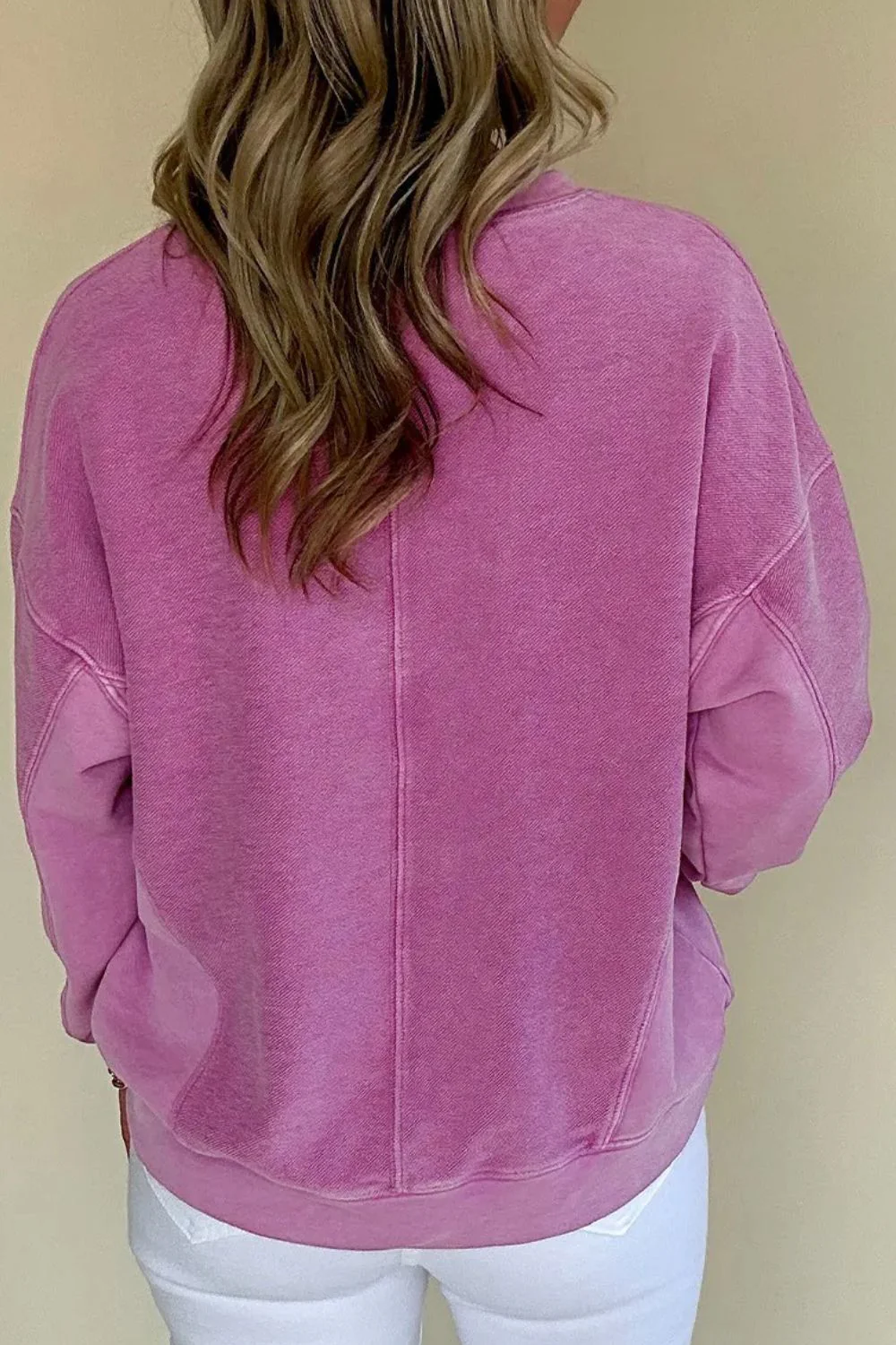 Teresa | Long-sleeved sweatshirt with notched shoulders - Image 6