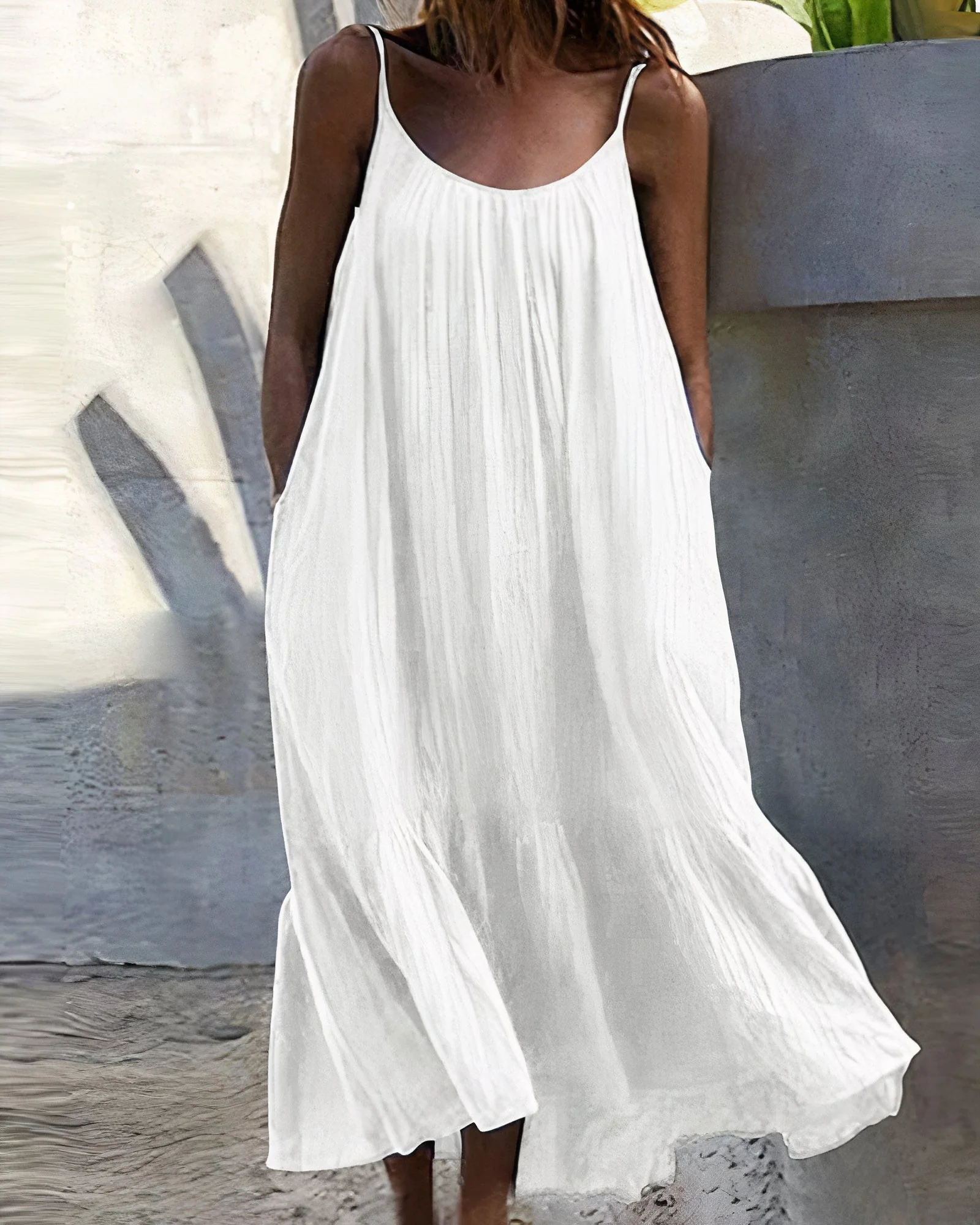 Teresa® | Simple Sleeveless Midi Dress