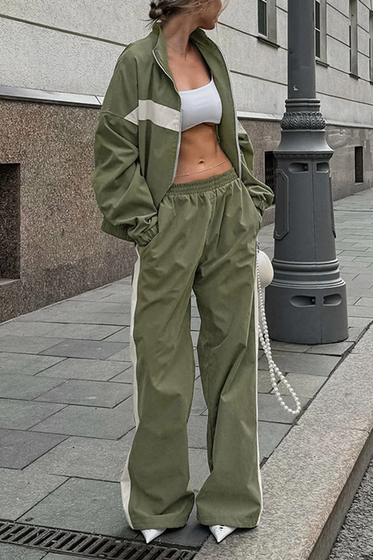 Teresa | Tracksuits with contrasting stand-up collar