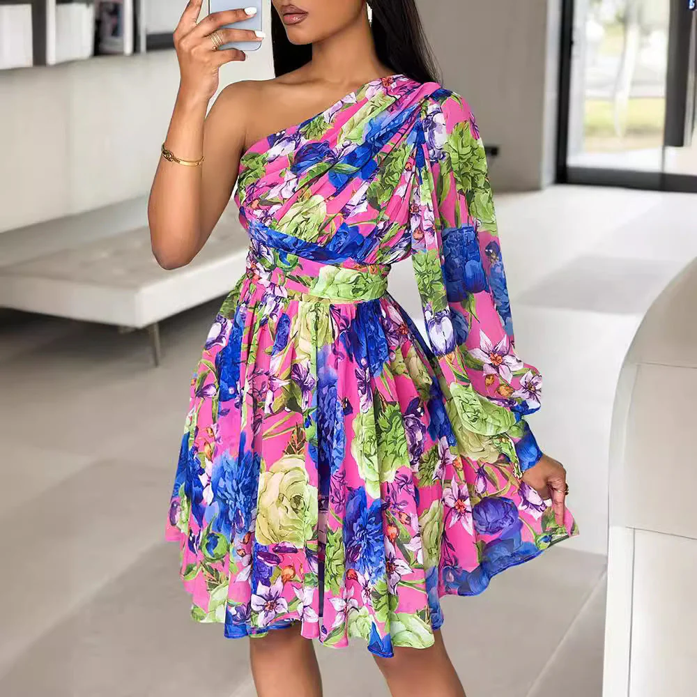 Teresa® | Women'S Asymmetric Floral Mini Dress - Image 2