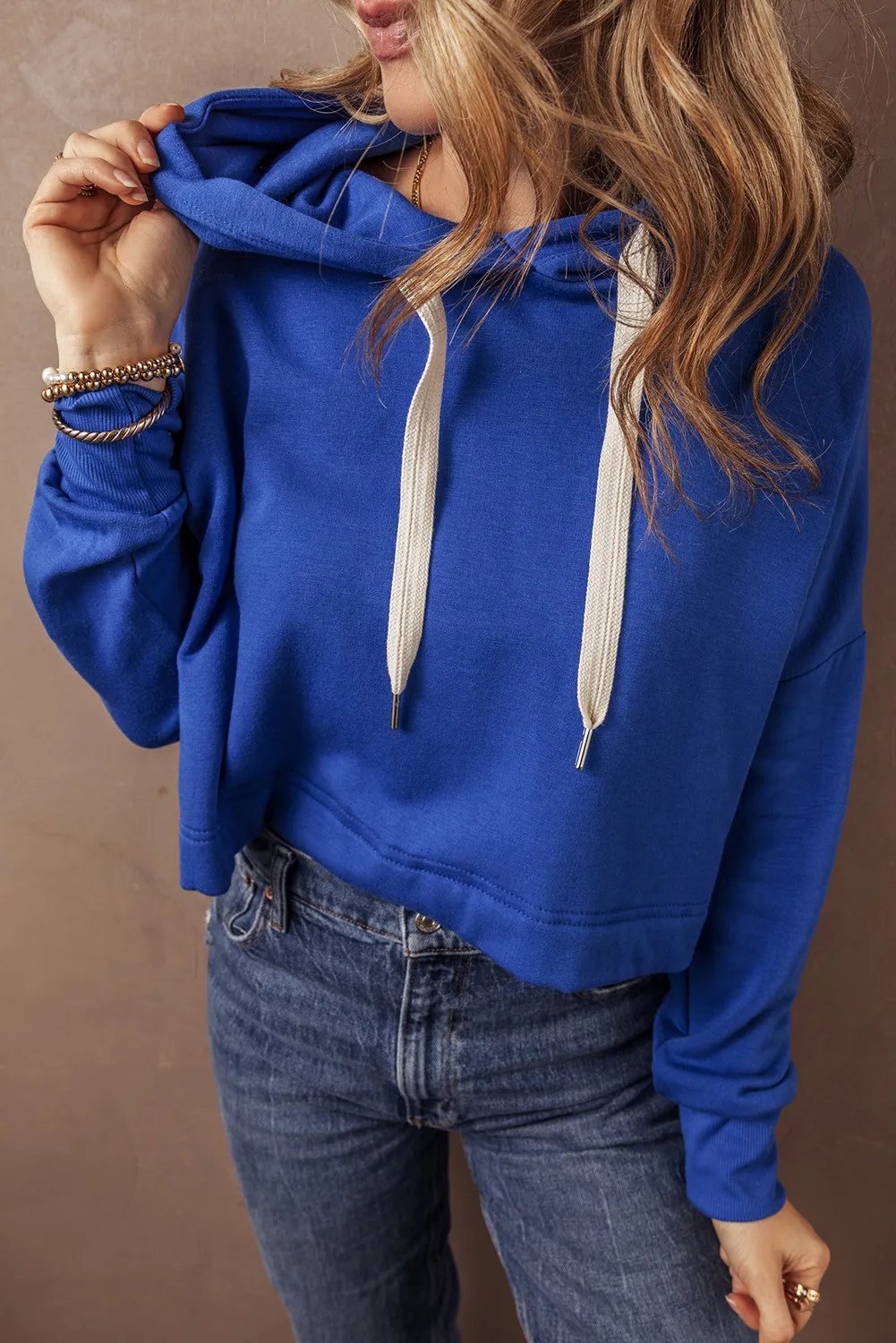 Theresa | Drawstring hoodie with long sleeves - Image 2