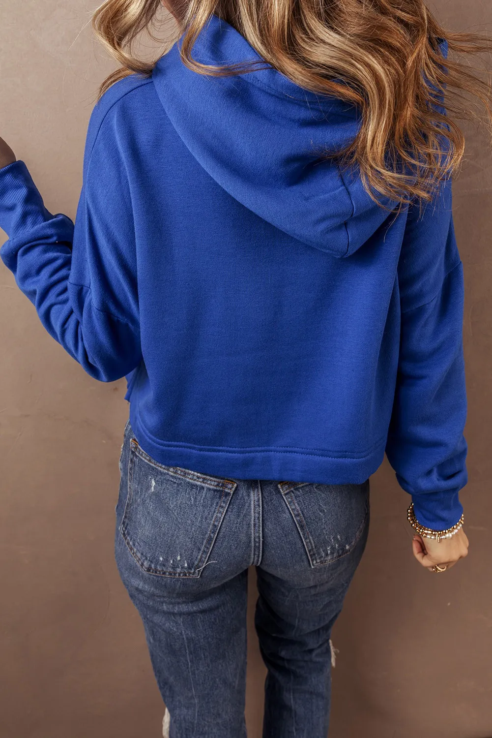 Theresa | Drawstring hoodie with long sleeves - Image 3