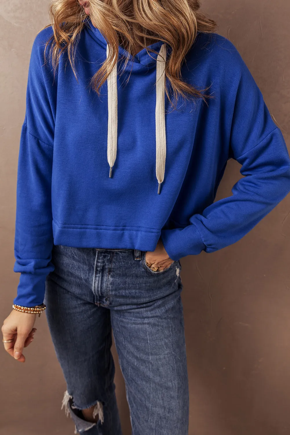 Theresa | Drawstring hoodie with long sleeves - Image 4