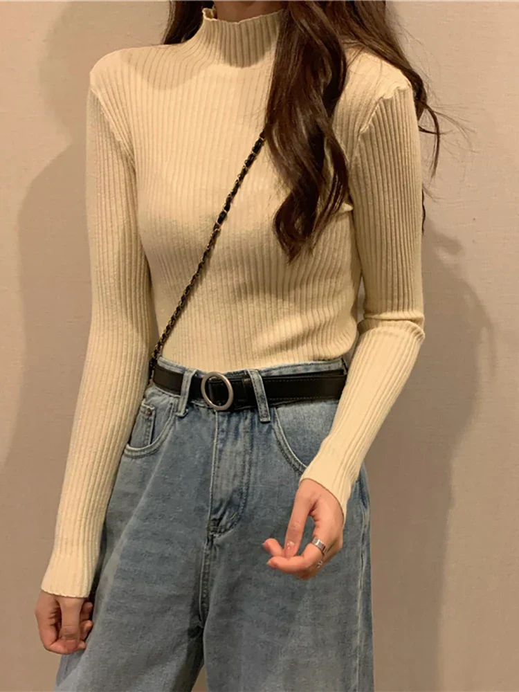 Therese | Autumn winter knitted turtleneck sweater for women - Image 4