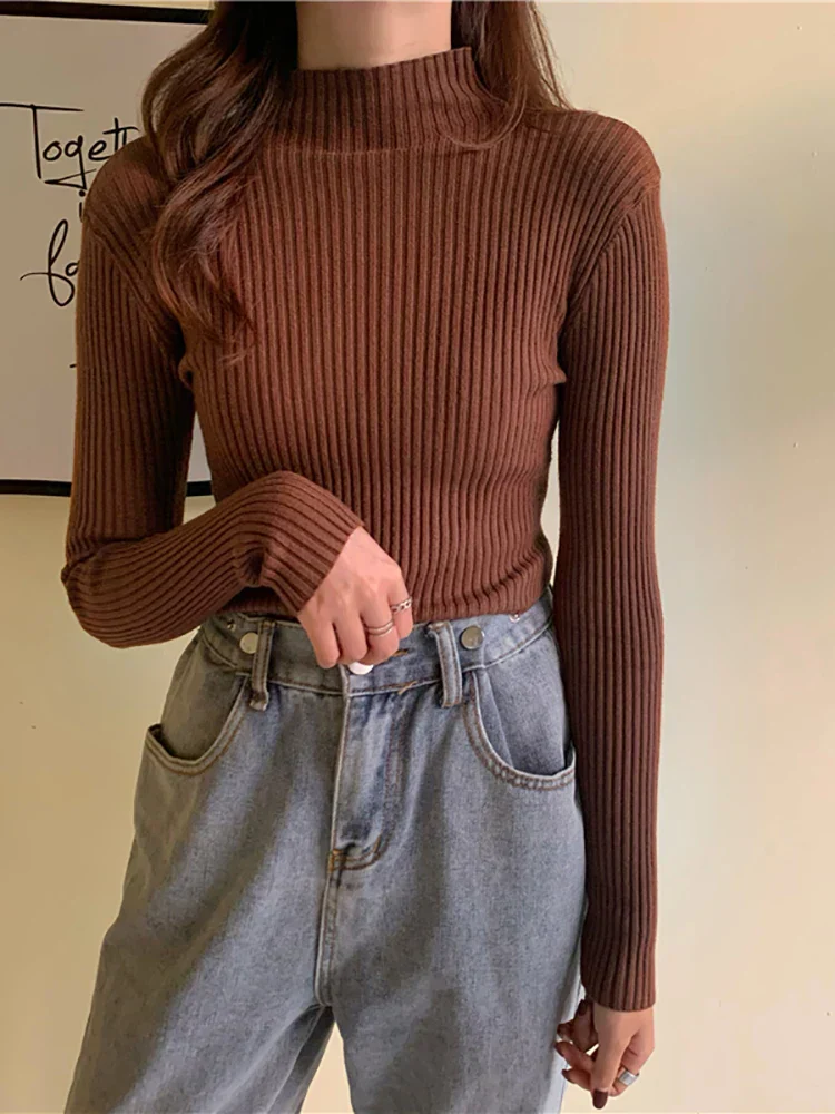 Therese | Autumn winter knitted turtleneck sweater for women - Image 5