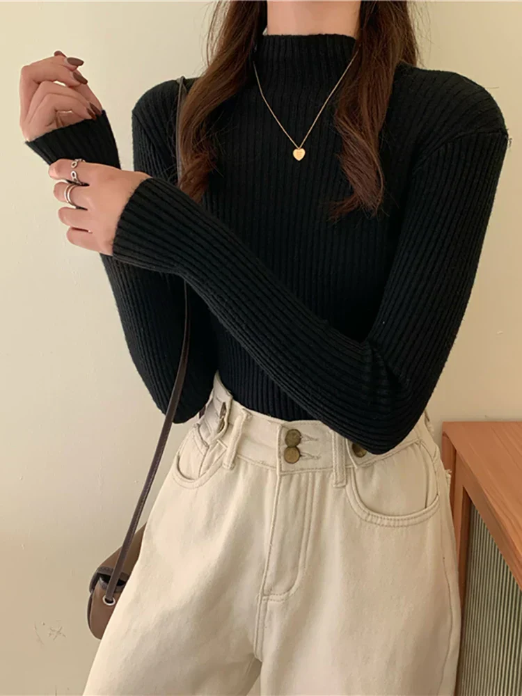 Therese | Autumn winter knitted turtleneck sweater for women - Image 7