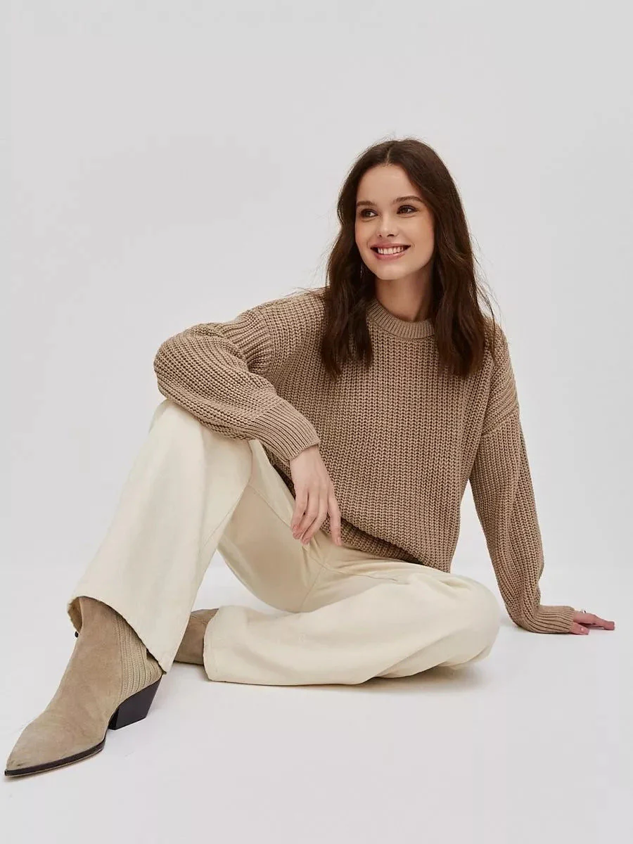 Therese | Crew neck sweater with long sleeves - Image 2