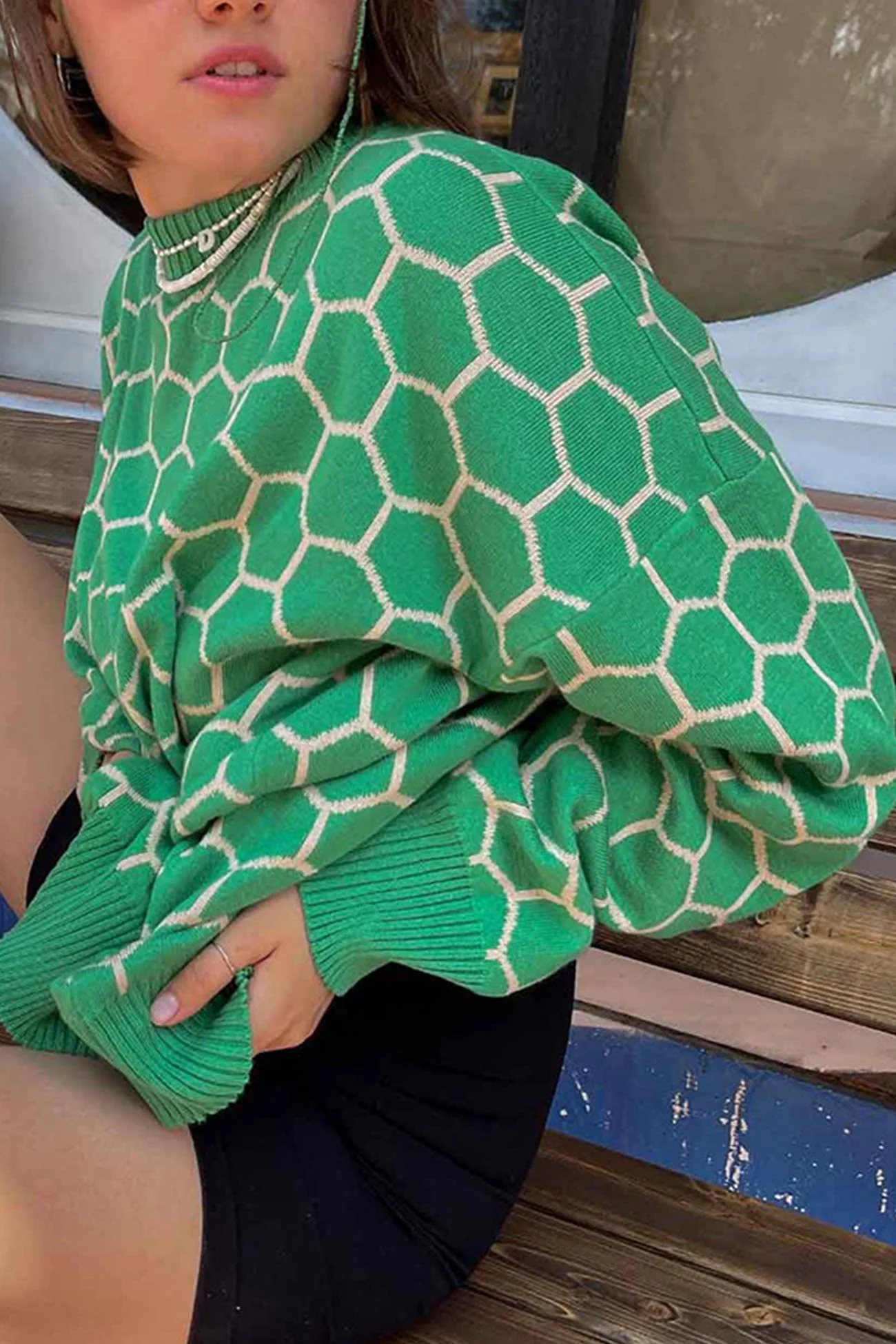 Therese | Honeycomb pattern sweater - Image 11
