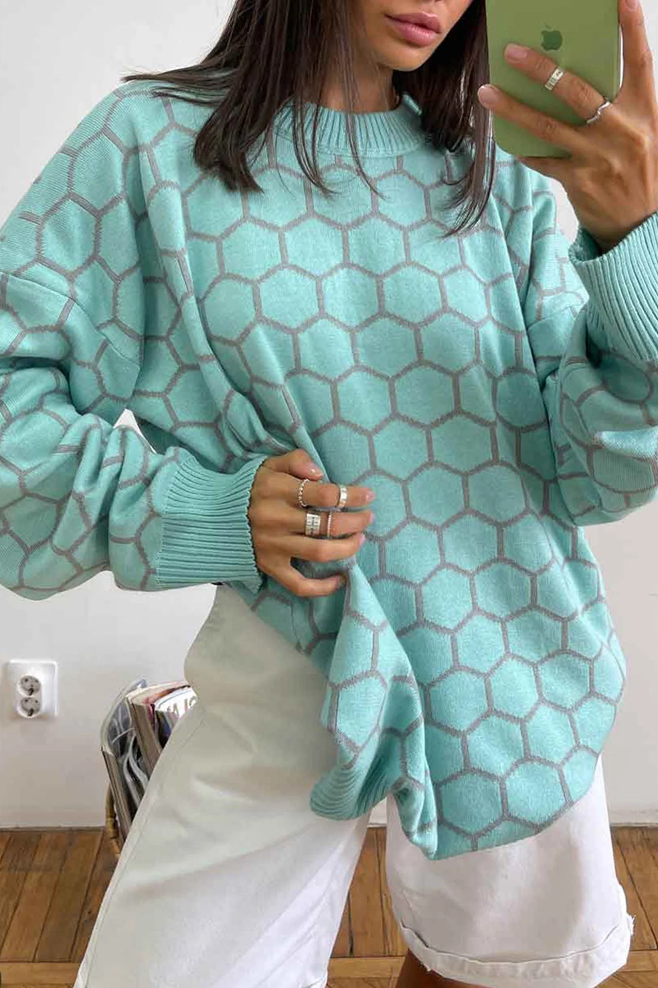 Therese | Honeycomb pattern sweater - Image 2
