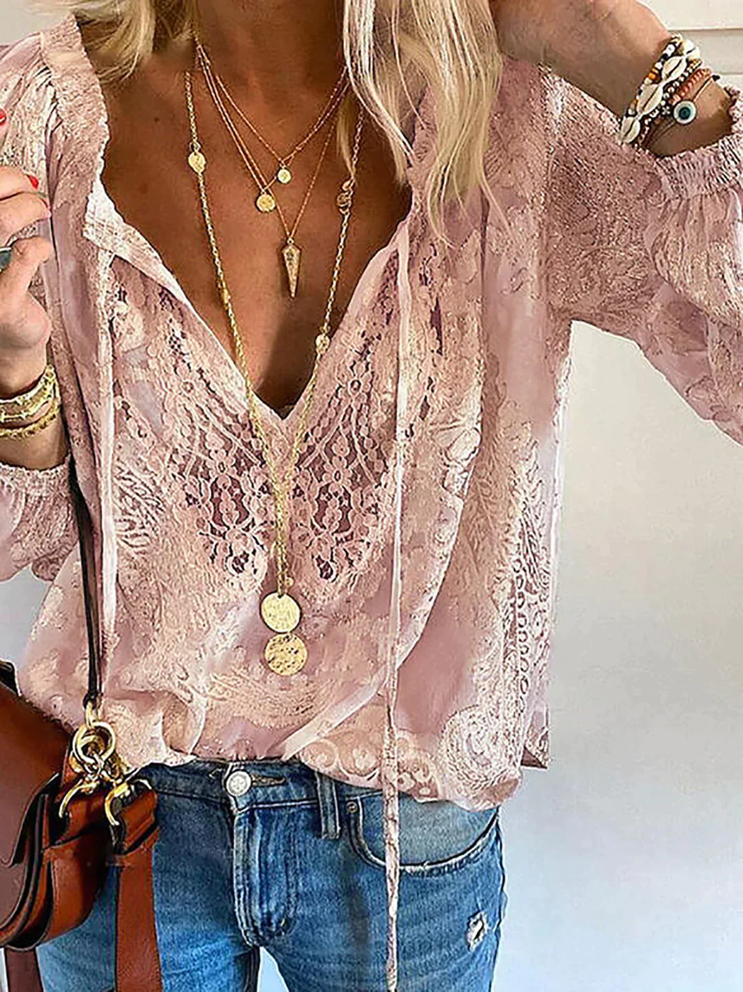 Trinidad® | Long Sleeve Blouse With Lace Details - Image 2