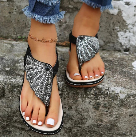 Trudi® | Orthopedic Sandals With Crystals - Image 3