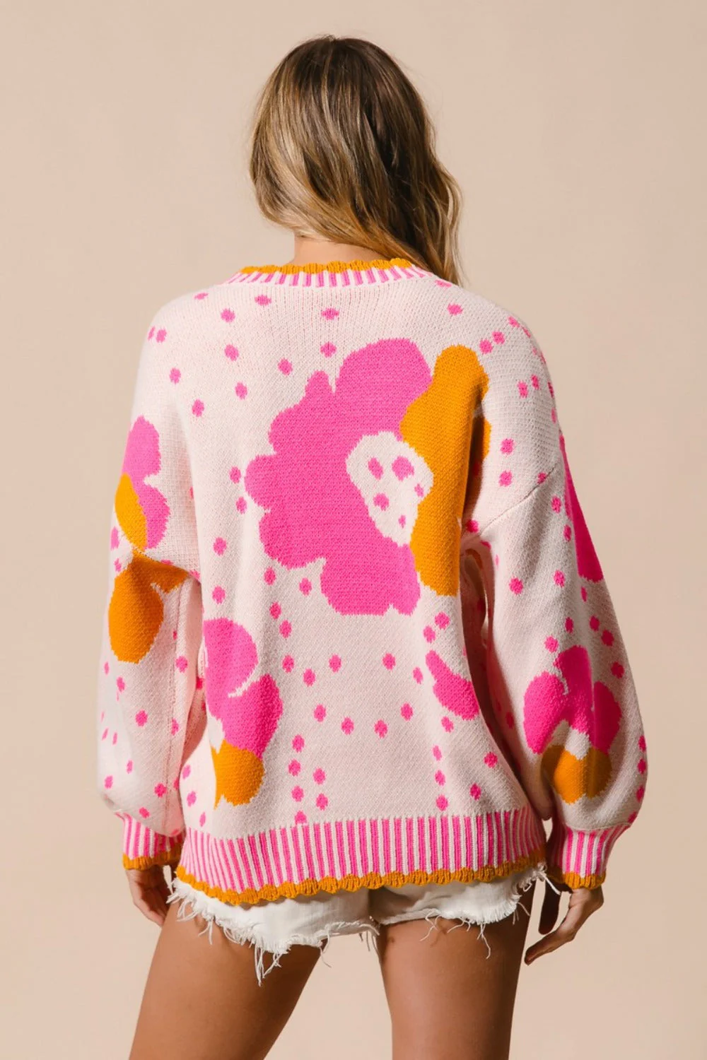 Ulla | Contrast floral print sweater - Image 2